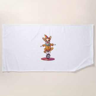 Clown Chihuahua - Funny Circus Dog Strandtuch