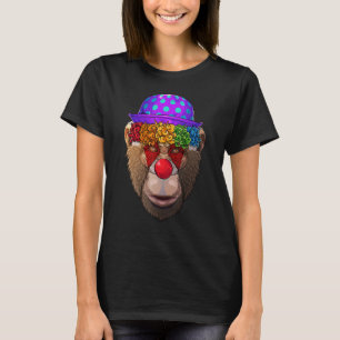 Clown Chimpanzee Circus Karneval Kostüm Thema Par T-Shirt