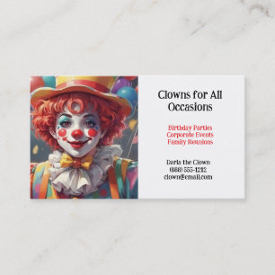 Clown-Clowns für Geburtstagspartys Visitenkarte