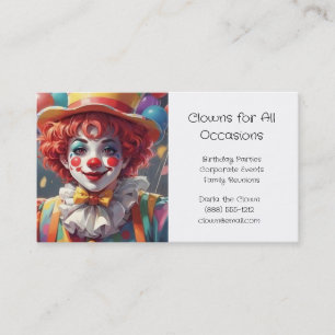 Clown-Clowns für Geburtstagspartys Visitenkarte