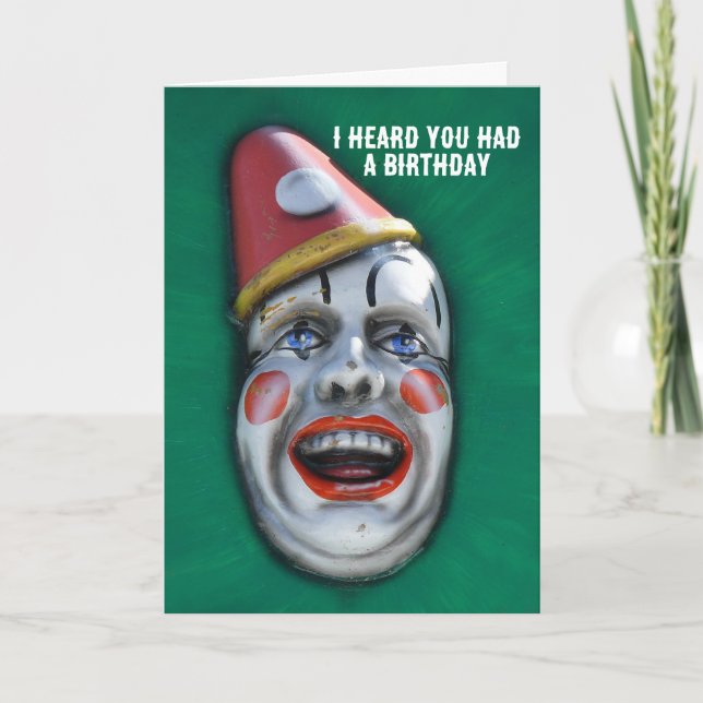 Clown criant Carte Anniversaire Belated (Devant)