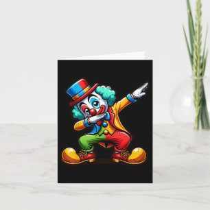 Clown Dabbing Funny Dancing Dab Boys Girls Kinder Karte