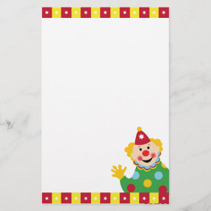 Clown de cirque avec la papeterie d'étoiles
