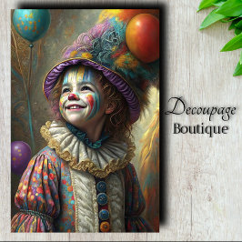 Clown-Decoupage des Kinderkreises Seidenpapier