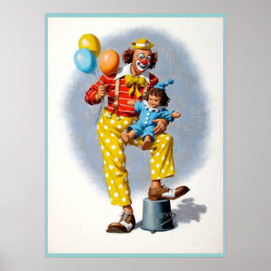 Clown, der 6 malt poster