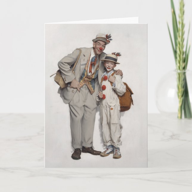Clown Duo, Vater und Sohn Einladung (Vorderseite)