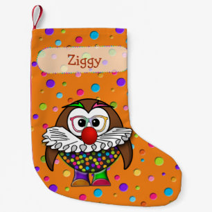 Clown-Eule-Weihnachtsstrumpf Kleiner Weihnachtsstrumpf