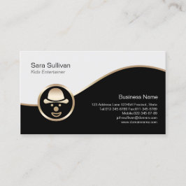 Clown Face Icon Kids Entertainer Business Card Visitenkarte