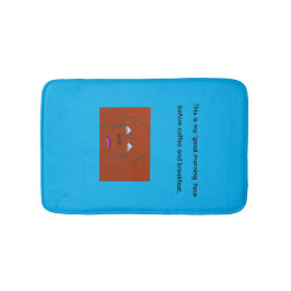 Clown-Faced Dog Cartoon Sketch Badematte