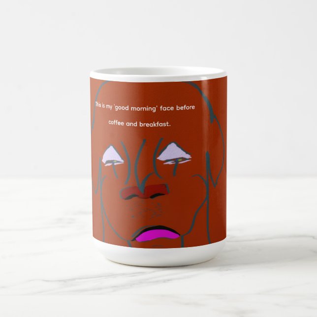 Clown-Faced Dog Cartoon Sketch Kaffeetasse (Mittel)