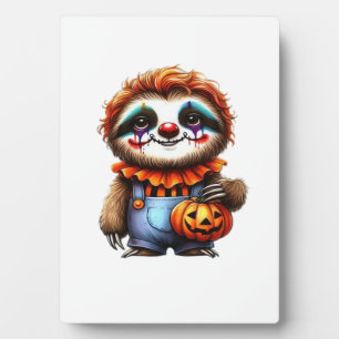 Clown Faultier Halloween Oversized T-Shirt Fotoplatte