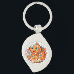 Clown fish Cartoon cute Family Underwater Schlüsselanhänger<br><div class="desc">Cute and Joyful little Clownfish Cartoon Characters swimming together on underwater Coral Reef Background. Original Vector Illustration Copyright BluedarkArt.</div>