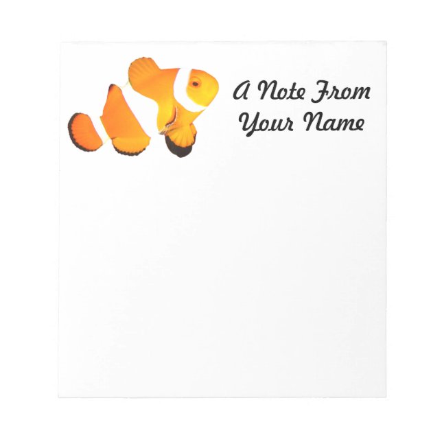 Clown Fish Notepad Notizblock (Vorderseite)
