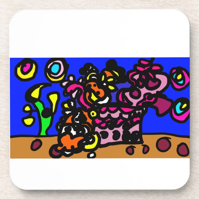 Clown fishes love  getränkeuntersetzer (Vorderseite)