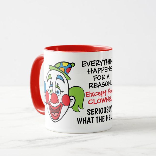 Clown-Furzen riechen sonnig Tasse (Vorderseite Links)