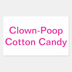 Clown Gekackt Cotton Candy Jeff Hankamer Artjunkha Rechteckiger Aufkleber