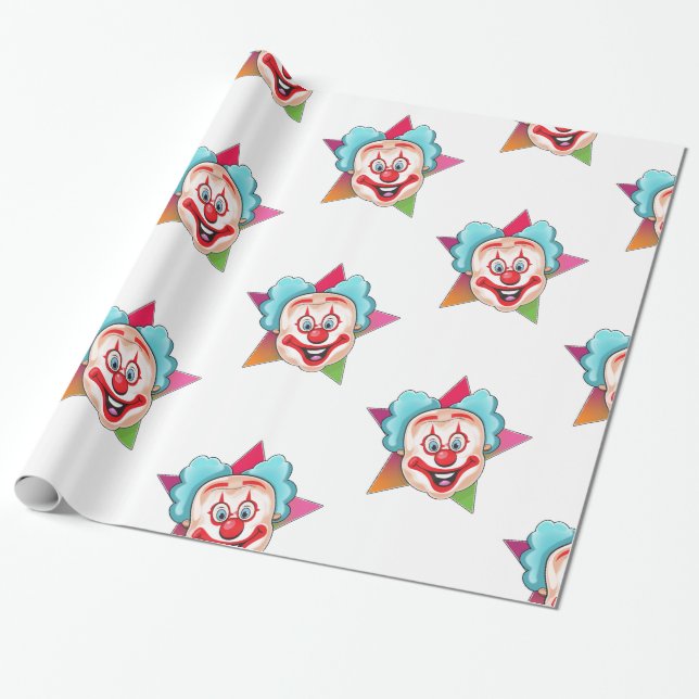 Clown Geschenkpapier (Ungerollt)