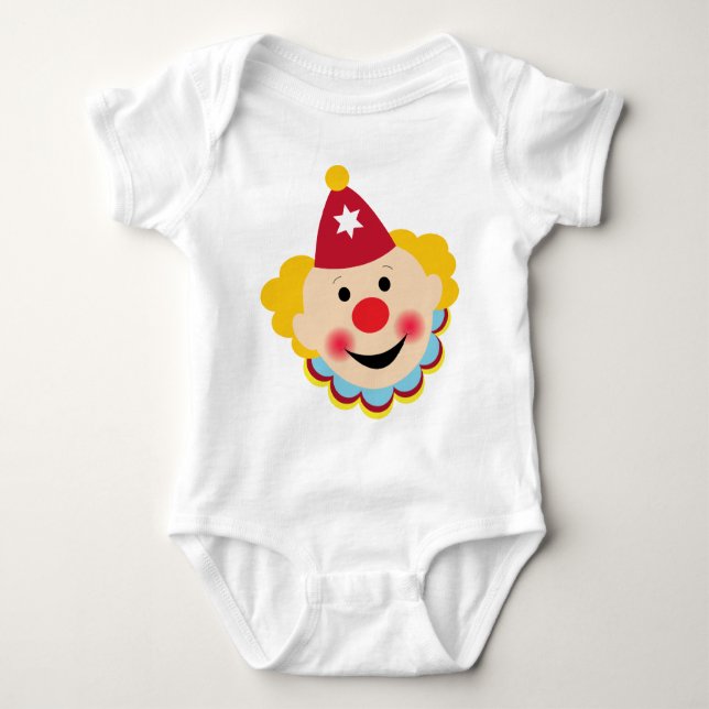 Clown-Gesicht Baby Strampler (Vorderseite)