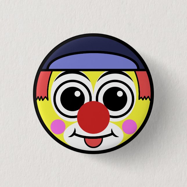 Clown-Gesicht Button (Vorderseite)
