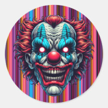 Clown-Gesicht Halloween-Farben gestrichen