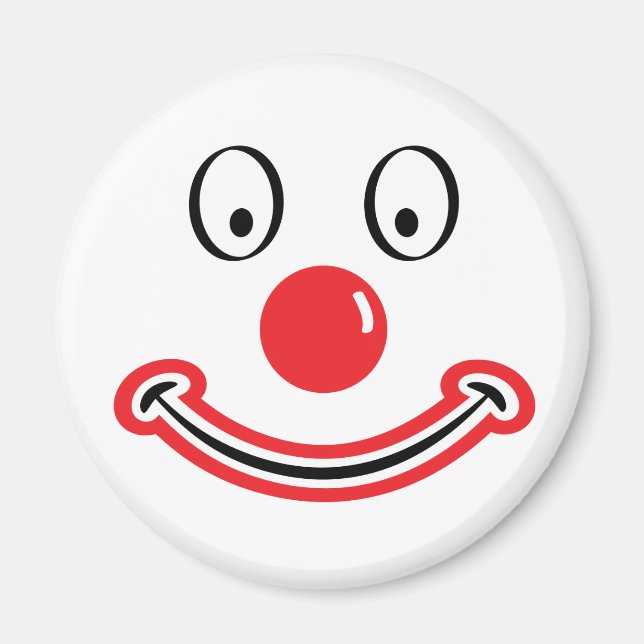 Clown gezicht traf rode neus. Clownsgezicht Magnet (Vorne)