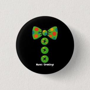 Clown große Fliege Halloween-Kostüm-Design Lustig Button