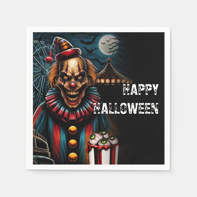 Clown-Halloween-Party Serviette (Vorderseite)