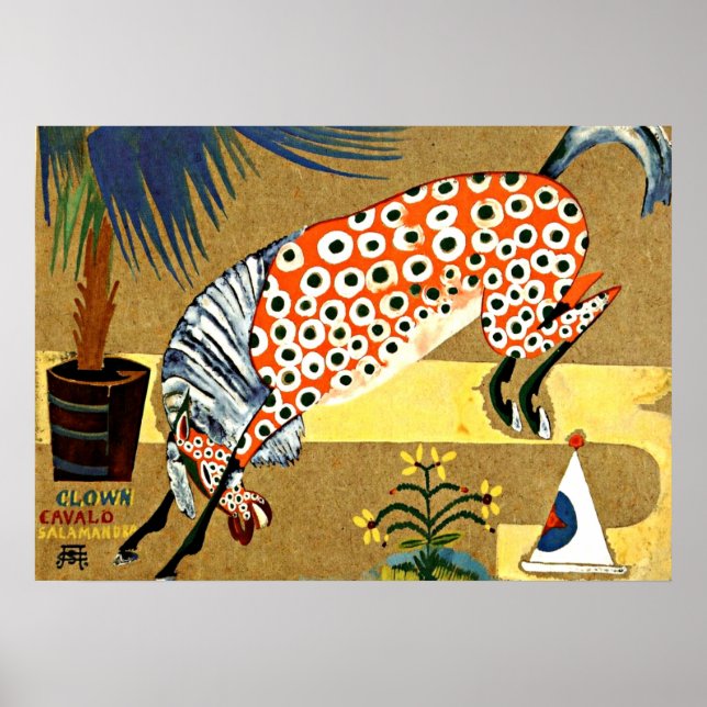 Clown Horse, Salamandra - Kunst Souza-Cardoso Poster (Vorne)