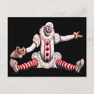 Clown im Vintage-Stil Postkarte