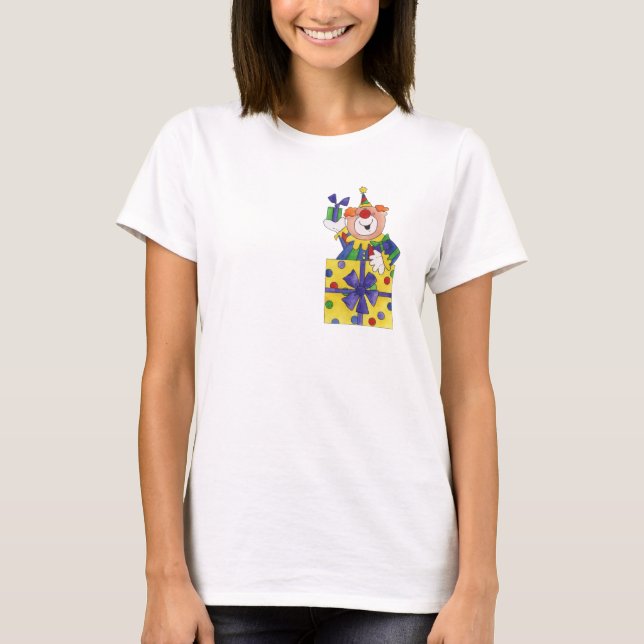 Clown in einem Geschenk T-Shirt (Vorderseite)