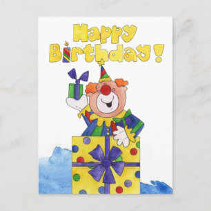 Clown in einer Gegenwart Postkarte