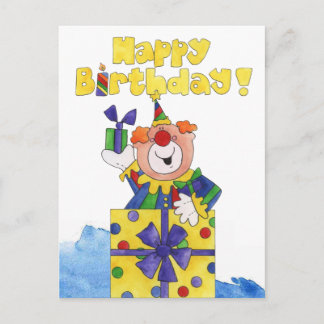 Clown in einer Gegenwart Postkarte