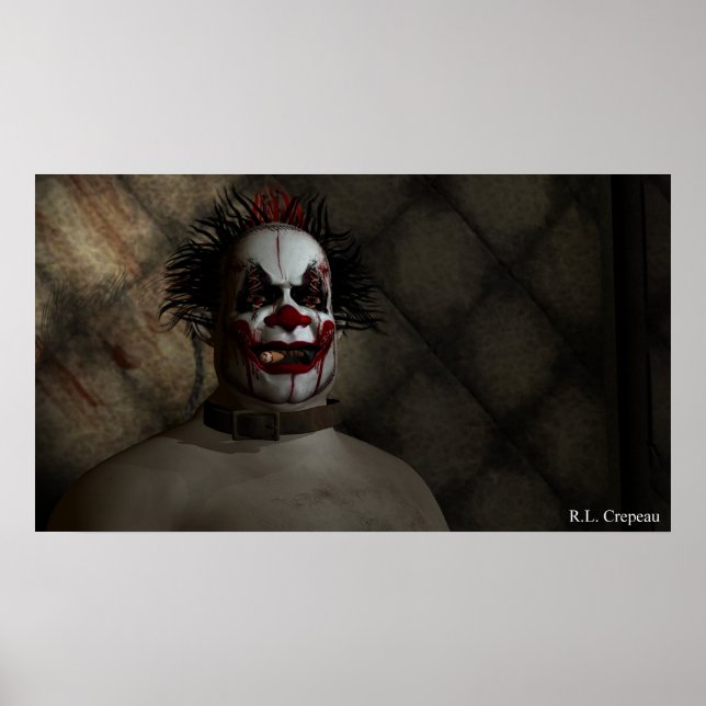Clown in einer gepolsterten Zelle Poster (Vorne)