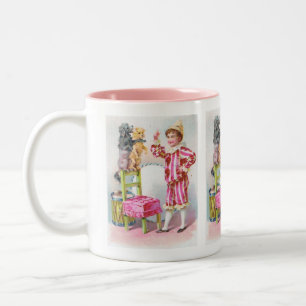Clown-Jungen-u. Zirkus-Hunde Zweifarbige Tasse
