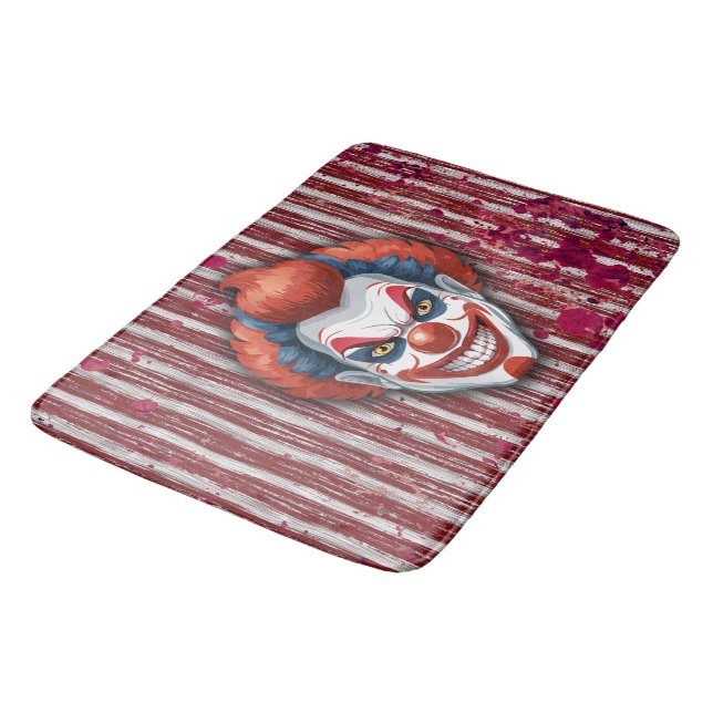 Clown-Karneval Halloween Badematte (Schrägansicht)