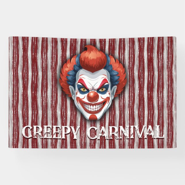 Clown-Karneval Halloween Banner (Horizontal)