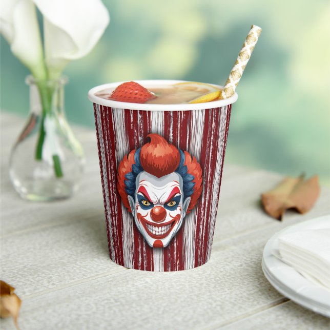 Clown-Karneval Halloween Pappbecher (In Situ)
