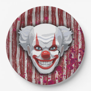 Clown-Karneval Halloween Pappteller