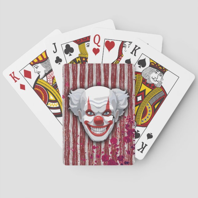 Clown-Karneval Halloween Spielkarten (Rückseite)