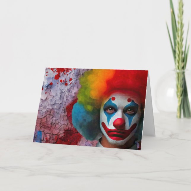Clown Karte (Vorderseite)