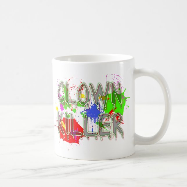 Clown Killer Funny Mug Spaß Kaffeetasse (Rechts)