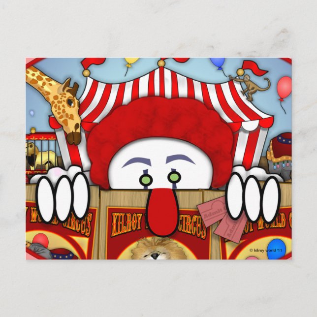 Clown Kilroy Postcard Postkarte (Vorderseite)