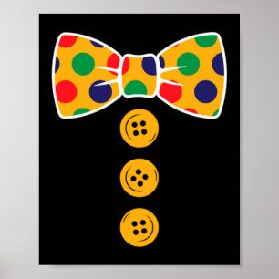 Clown-Kostüm Halloween Lustiges Zirkus-Clown-Gesch Poster