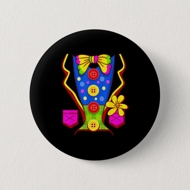 Clown-Kostüm Zirkus  Button (Vorderseite)