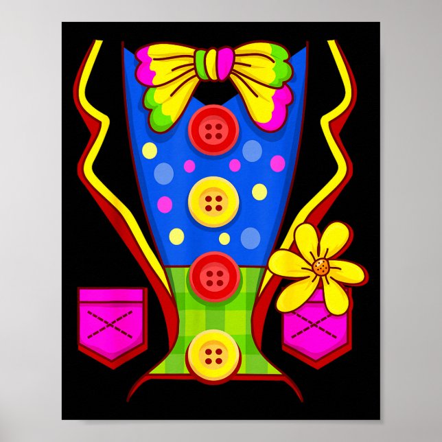 Clown-Kostüm Zirkus Poster (Vorne)