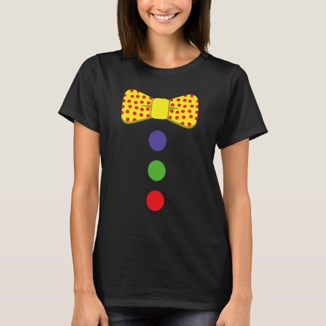 Clown-Krawatte-Kostüm Circus Rainbow Halloween Car T-Shirt (Vorderseite)