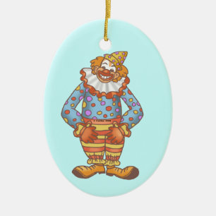Clown lacht keramikornament