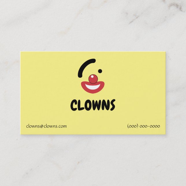 Clown-Logos Visitenkarte (Vorderseite)