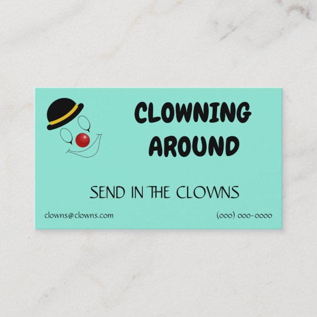 Clown-Logos-Vorlagen Visitenkarte (Vorderseite)