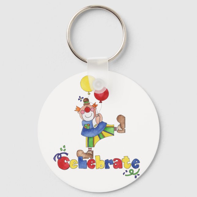 Clown mit Balloons Schlüsselanhänger (Vorderseite)